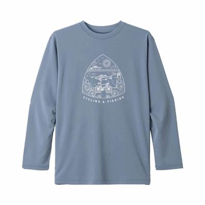 Graphic Long Sleeve Blue Gray XS SH-010V