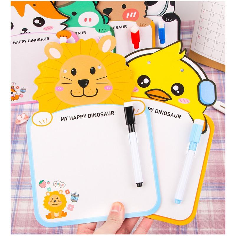 Cartoon Erasable Drawing Board Kids Graffiti Message Whiteboard Student Stationery Gift