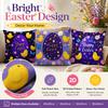 Happy Easter Egg Chick Floral Pillow Cover 2D Printed Peach Skin Cushion Case For Sofa Living Room Spring Decor 45X45