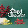 10 buc Semn Pandantiv Litere de Crăciun din Plastic Ornament cu Litere Merry Christmas Agățat Mașină