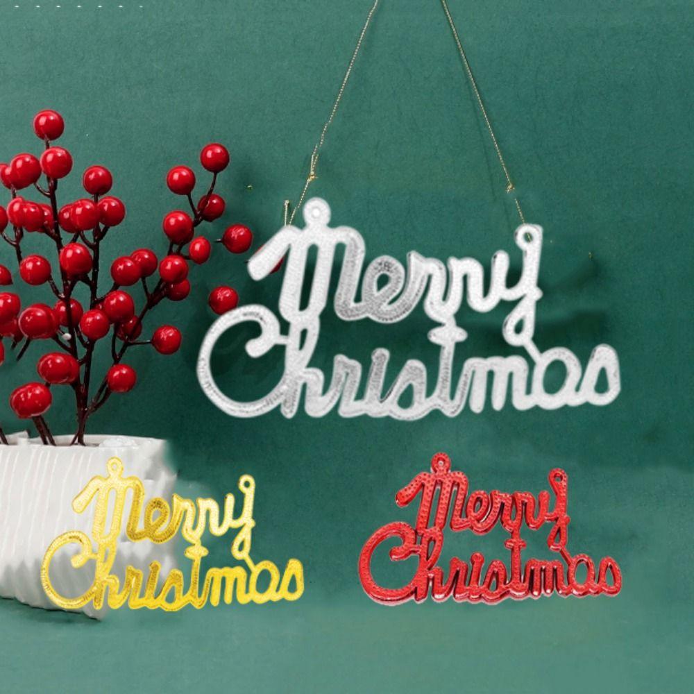 10 buc Semn Pandantiv Litere de Crăciun din Plastic Ornament cu Litere Merry Christmas Agățat Mașină