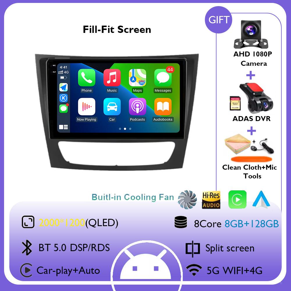 Android 14 Car Radio For Mercedes Benz E-class W211 E200 E220 E300 E350 E240 E270 E280 CLS CLASS W219 GPS Multimedia Player