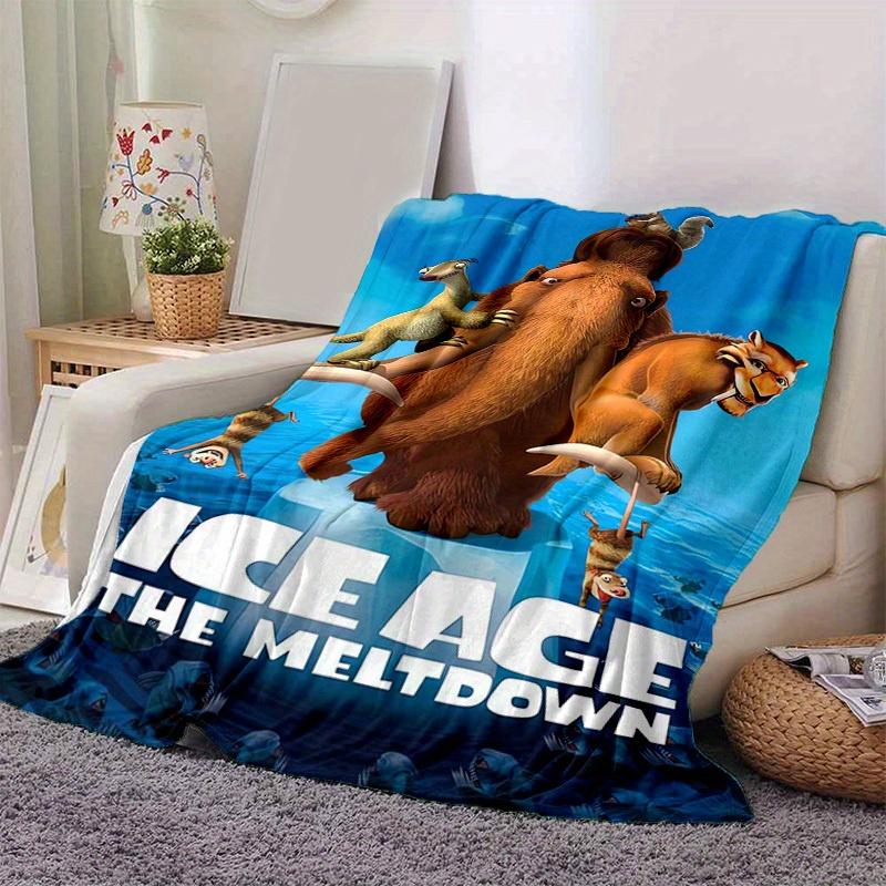 1pc,Ice Age The Meltdown Blanket: A Cozy Adventure in Warmth Perfect for Your Home, Office