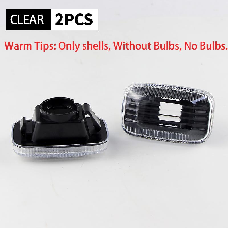 2PCS No Bulbs For Toyota Land Cruiser 70 80 100 Series Hilux LN140 LN150 LN160 LN170 Car Fender Side Marker Light Covers