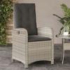 VidaXL Garden Reclining Chairs Set of 2 and Cushions Wicker 365174