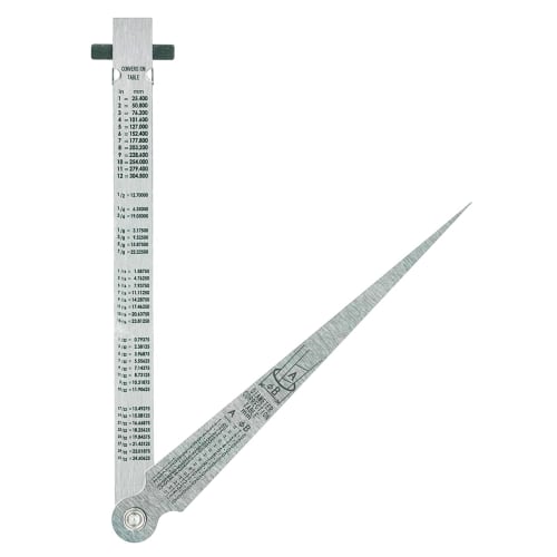 Shinwa Sokutei Taper Gauge with Ruler 62612