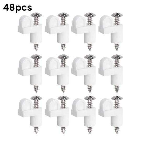 12/24/48Pcs Window Screen Clip with Screws Fastens Winter Window Screens Storm Windows Storm Panels Screen Door Offset Window Clips