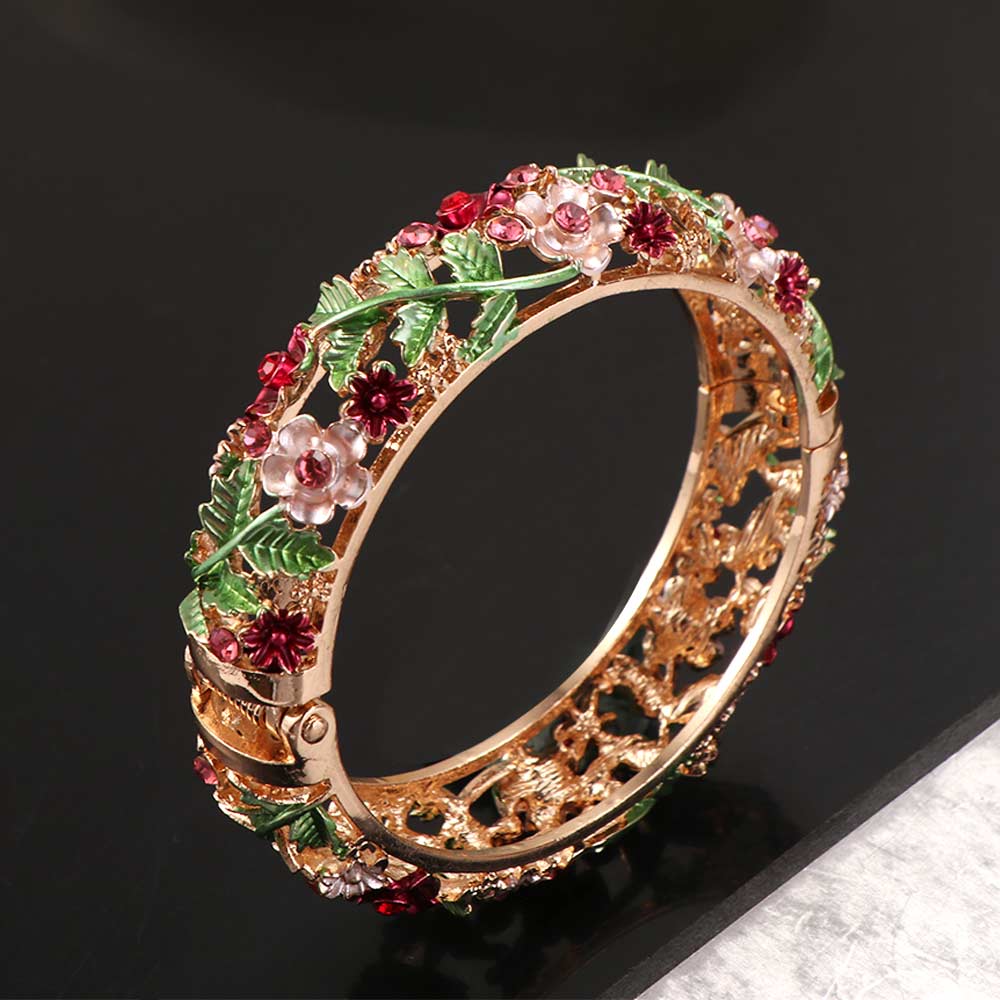 Enamel Chinese Cloisonne Bracelet Traditional Women's Hand Bracelet Jewelry
