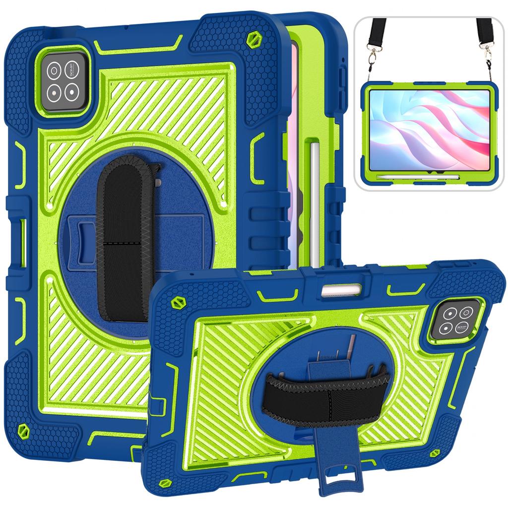 For Xiaomi Poco Pad X1/Pad 8 Pro/Pad 8/Pad 7 Pro/Pad 7 Case Silicone + PC Kickstand Tablet Cover with Shoulder Strap