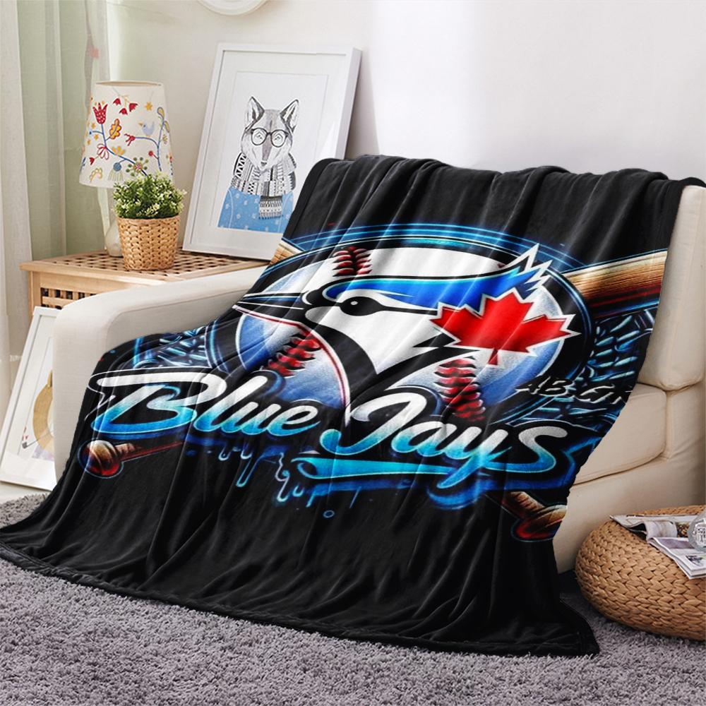 Toronto Blue Jays Print Flannel Blanket, High quality Comfortable for All Seasons, Home Decor, Warmth and Comfort, Perfect for Christmas Gifts