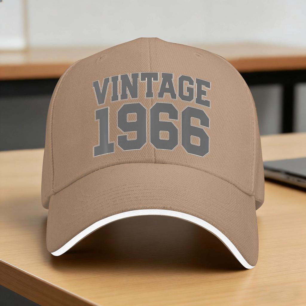 60th Birthday Vintage 60 Years Old 1966 Retro Baseball Cap  Unisex Women Design Hip Hop Hats Summer Y2k Cool Sun Visor Snapback Cap