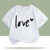 Love Heart Print Children Tshirts Summer Girls Boys Cute Casual Colorful Comfortable Tops Kids Crew Neck Short Sleeve Tshirts