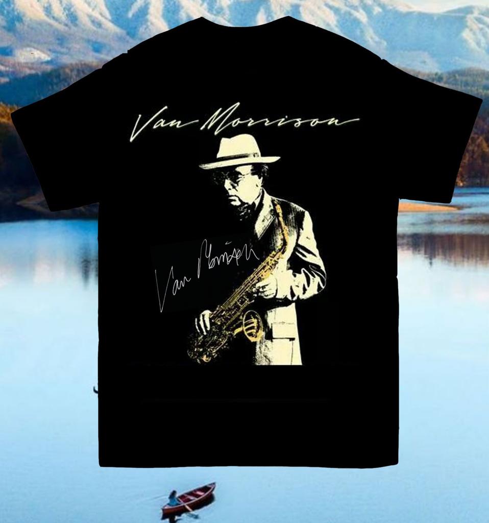 Vtg Van Morrison North America Concert Tour Cotton All Size Black Shirt