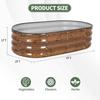 Galvanized Raised Garden Bed 4x2x1ft Metal Planter Box for Vegetables Flowers Outdoor Gardening Kit with Tools Grain 2 Pack