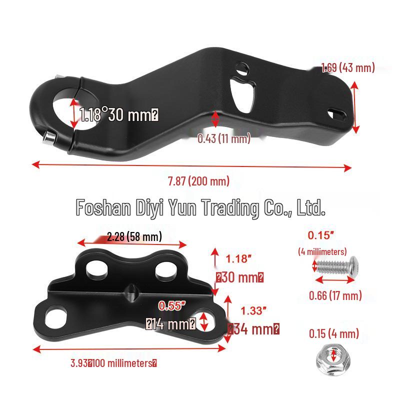 Headlight Bracket for Harley Softail, Road King, Street Bob, Fat Bob