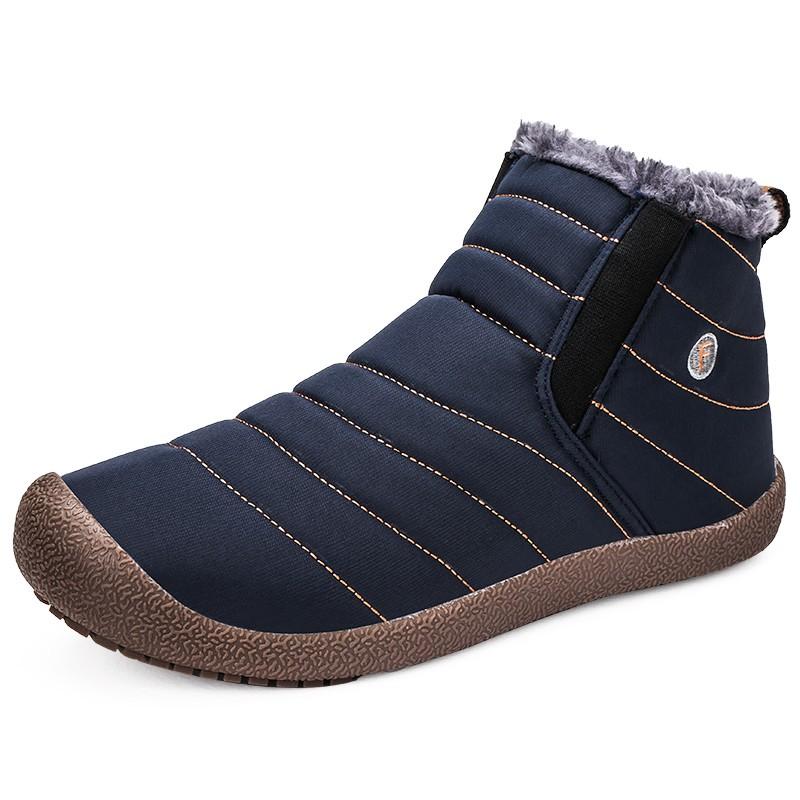 Mode Wasserdichte Herrenstiefel Mode Winter Schneestiefel Pelz Warm Winter Knöchelschuhe Herrenschuhe Männliche Sneakers für Herren Tennis Masculino