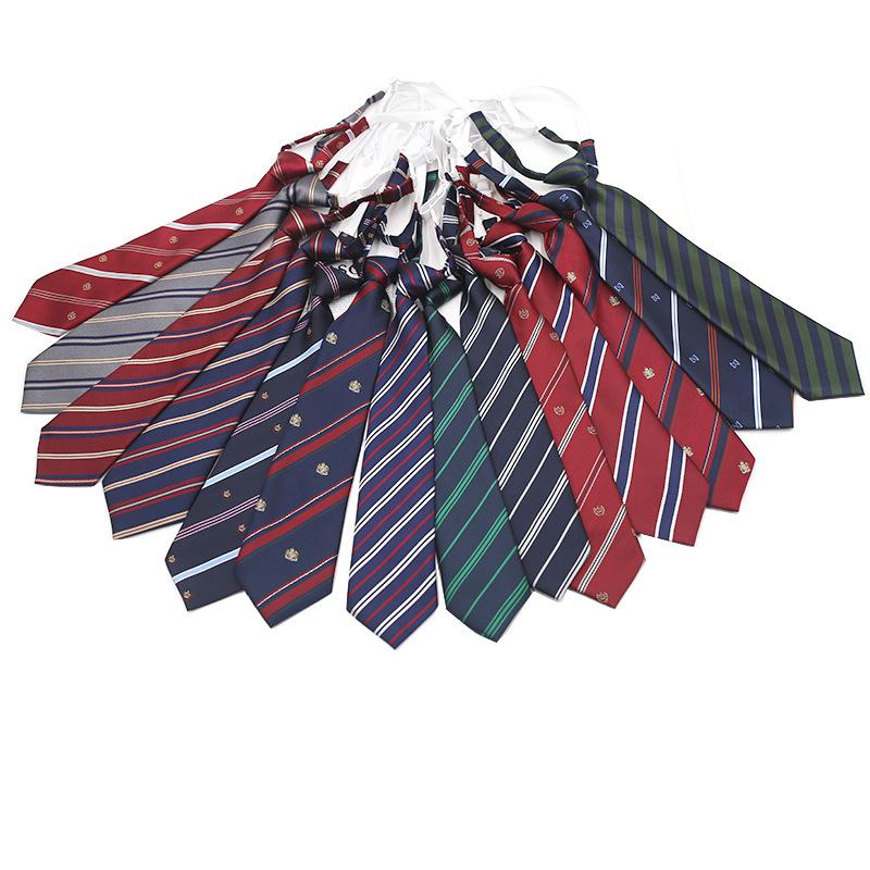 

Yarn Striped Button Tie Necktie