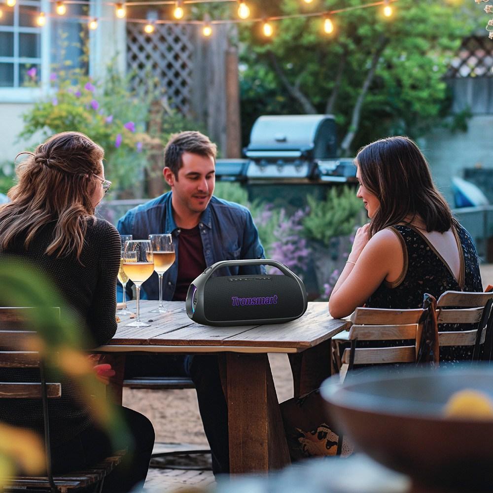 Přenosný Bluetooth reproduktor Tronsmart Bang 2 90W, vodotěsný IPX6, 26 hodin přehrávání, ovládání pomocí aplikace se světelnou show LED, párování TWS, pro venkovní párty