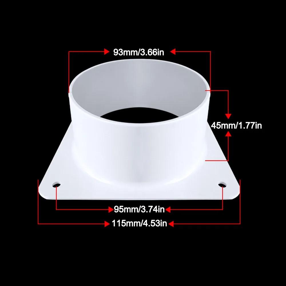 Plastic Vent Pipe Adapter Flange Connector Ducting Tool Easy Installation Exhaust Pipe Joint Wall-mounted