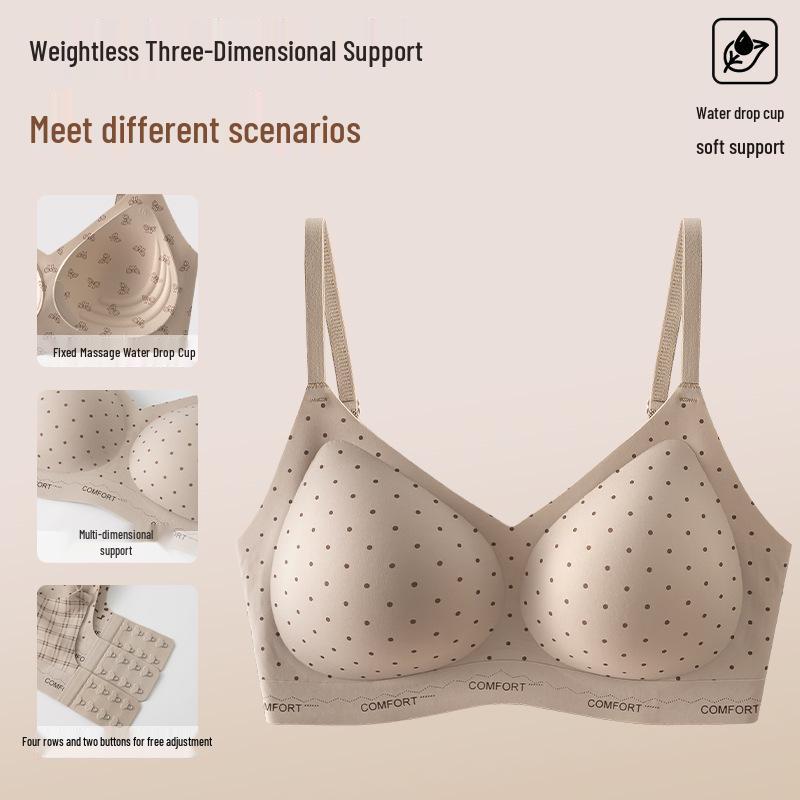 2026 Retro Leopard Print Seamless Push-Up Bra for Small Busts