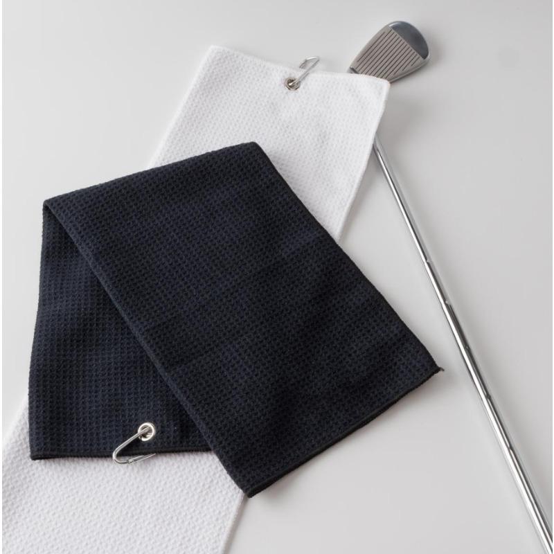 40*60CM Cotton High Water Absorption Microfiber Cleaning Towels Golf Towel with Carabiner Hook Cleans Clubs Golf Training Aids