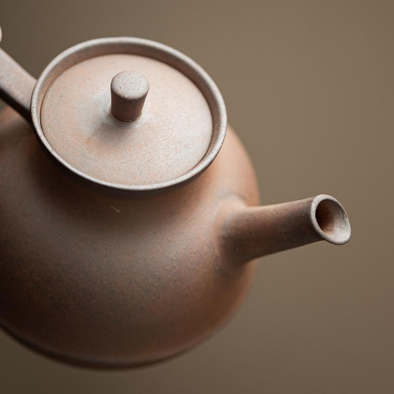 Original Mineral Rough Ceramic Teapot Handmade Wabi Sabi Style Old Rock Mud Chinese Retro Unglazed Single Pot Kung Fu Tea Set