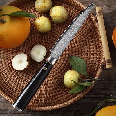 5'' Damaskus Stahl Allzweckmesser Schneiden Schälmesser Küche Kochmesser Obstschneider
