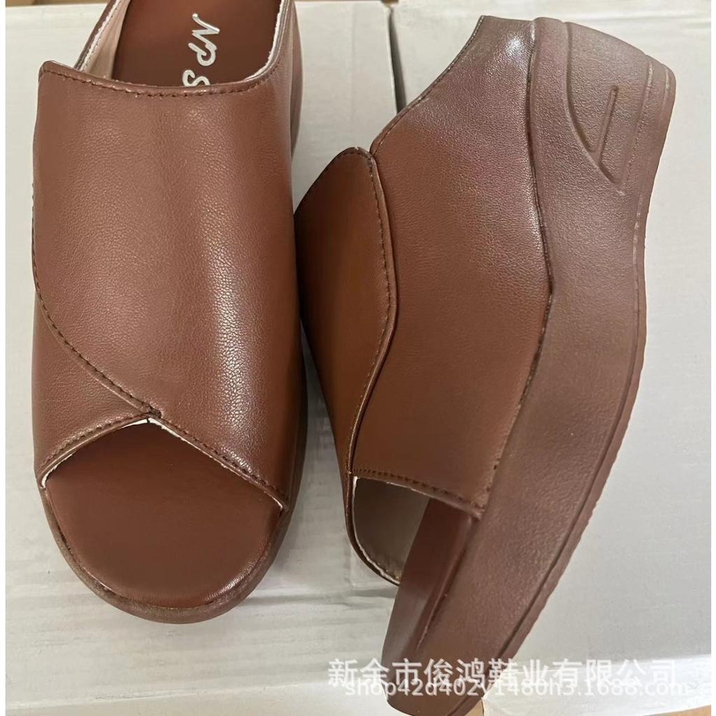 35-42 Large Fish Mouth Slope Heel Slippers for Women In Summer, Thick Bottom New Sandals for Outdoor Wear, Cool Slippers for Women