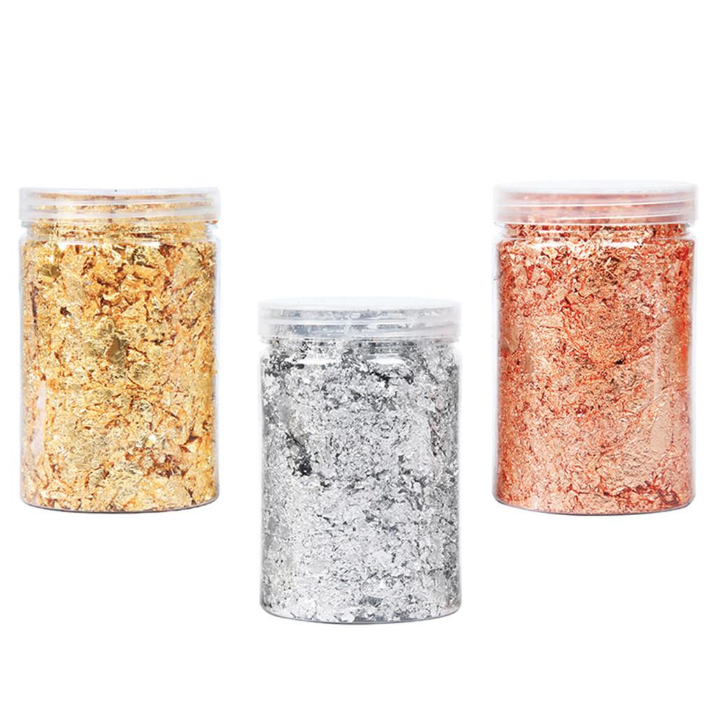 Gold Foil Leaf Festival Cake Dessert Pastry Candy Flakes Bakery Bar Food Dishes Tea Drink Decoration DIY Craft