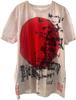 Ink Painting Japanese Pattern for Men and Short Japanese American Kyoto Japanese Style Inbound [FashionBerry] T-shirt Women, Sleeve, Casual, Design,