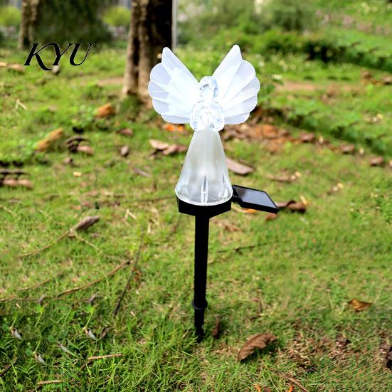 Outdoor Lighting for Lawn Solar Angel Garden Light, LED Yard Stake Waterproof Lights Graveside Memorial Decorative Lamp Cemetery Graveyard Patio