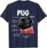 Niedlich Kawaii Lustig Schwarzer Mops Hund Regeln Geschenke Männer Frauen Kinder T-Shirt Baumwolle Täglich Vier Jahreszeiten Übergroßes T-Shirt Tees