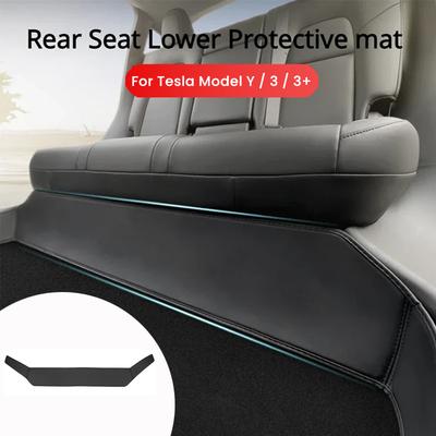 Spodní ochranná podložka zadního sedadla pro Tesla Model Y Model 3 Highland Kůže Plné obklopení Sedadla Podložka proti zašpinění od kopnutí Příslušenství do auta