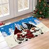 Winter Blues Christmas Gnome Doormat, Non-Slip, Machine-Washable Entryway Rug, Christmas Decorative Doormat, Home Decor