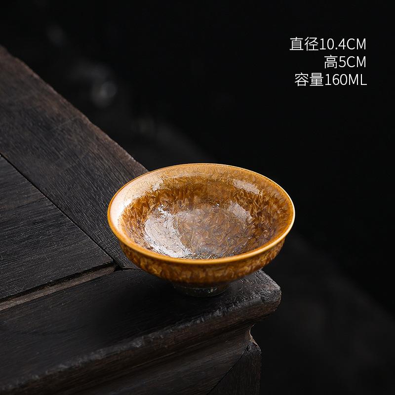 Coarse Pottery Master Cup Single Cup Women'S Ceramic Teacup Kung Fu Tea Set Household Tea Cup Small Cup Chinese Tea Cup Jianzhan