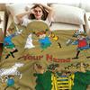 1PC Pippi Longstocking Custom Name Patterned Flannel Blanket Suitable For All Seasons for Home Decor Warmth and Comfort Gifts Holiday Present