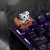 Cute Cat Resin Keycaps Personalized Cross Switch Compatible for Mechanical Keyboard DIY Replacement Accessories