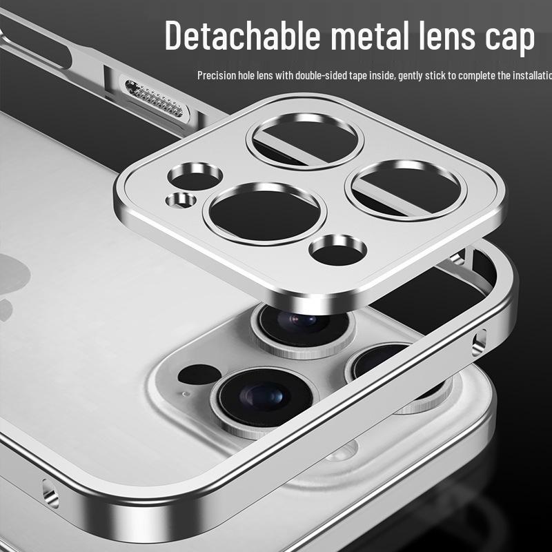 iPhone 15 Pro Aluminum Alloy Heat Dissipation Bumper Case with Seahorse Buckle