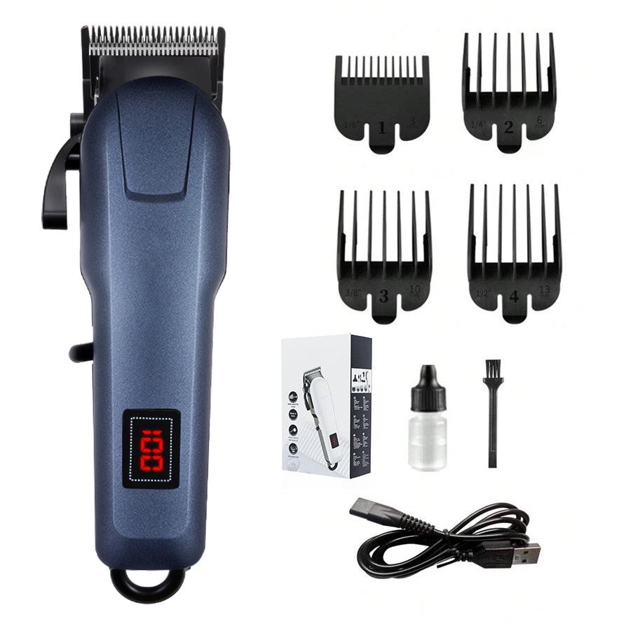 High-Power Men's Full Metal Electric Hair Clipper & Trimmer - Ideal for Home & Barber Use, Also for Pet Grooming