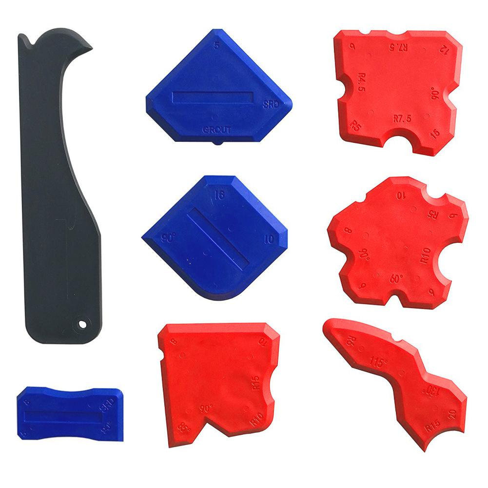 8pcs Silicone Sealant Spreader Spatula Scraper Caulk Remover Hand Operated Tool Kit