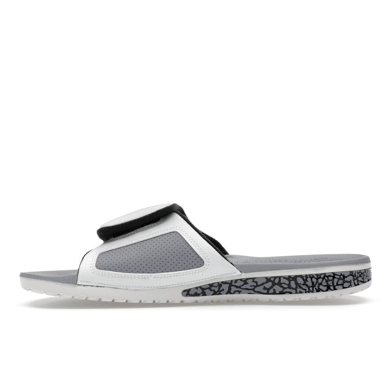 Air Jordan Hydro 3 Retro Slide White Cement Men Sneakers Summit-White Cement-Grey Black 854556-101