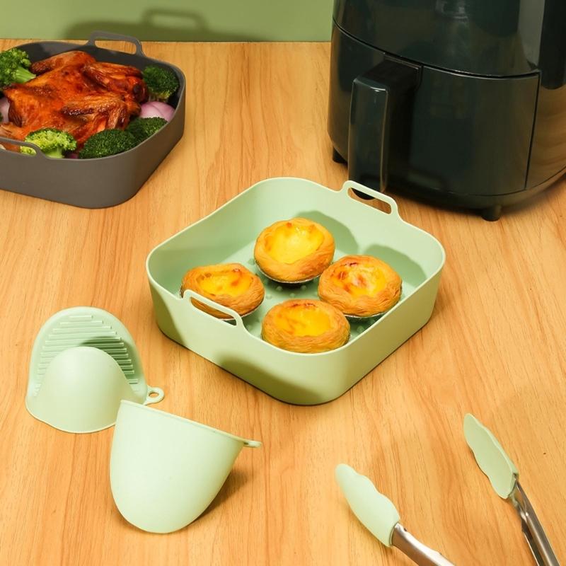 Reusable Square Shape Air Fryer Liner Food-Grade Silicone Air Fryer Accessories