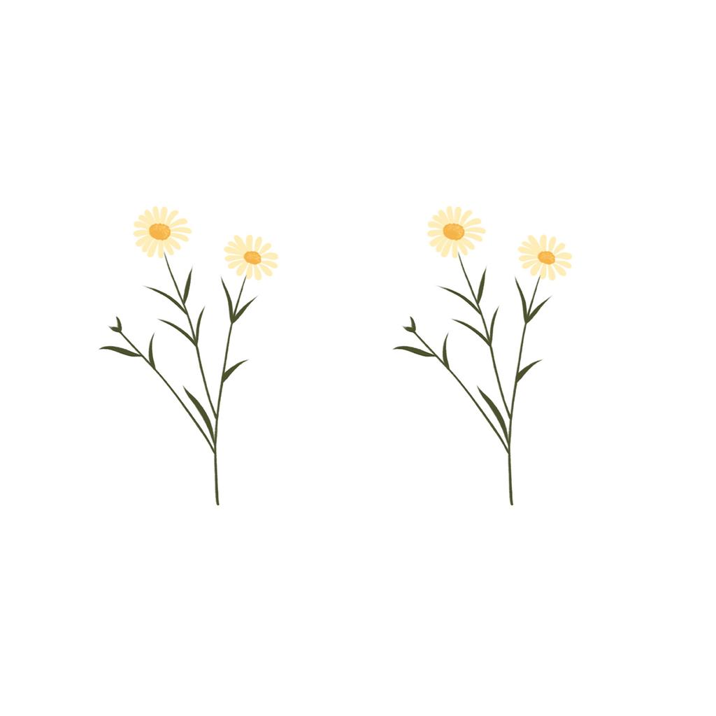 High-End Small Fresh Color Beautiful English Flower Hand Collarbone Simulation Flower Tattoo Sticker