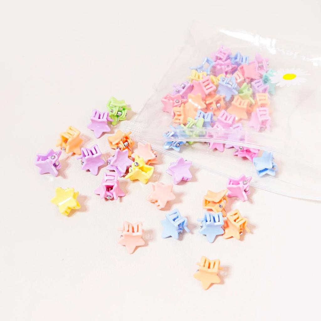 50 Stück Neue Haarspange Mädchen Koreanische Mode Niedliche Mini Haarspange Blume Stern Kaninchen Kopfschmuck Speziell für Echthaarperücken