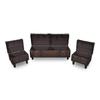 VidaXL Ensemble de bancs de rangement 3 pcs Marron