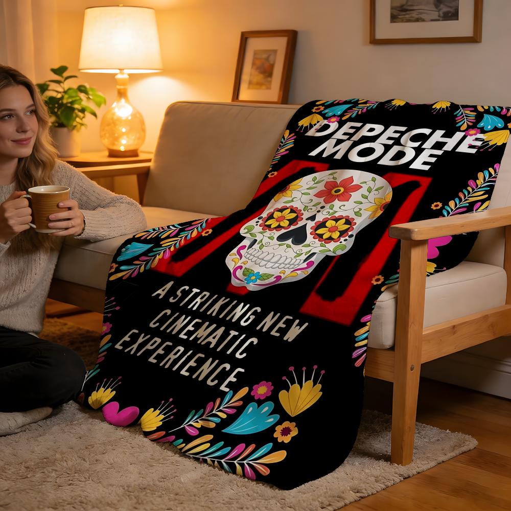 Throw High-Density Short Plush Blanket For Sofa Nap Air-Conditioned Room Soft Skin-Friendly Depeche Mode Band