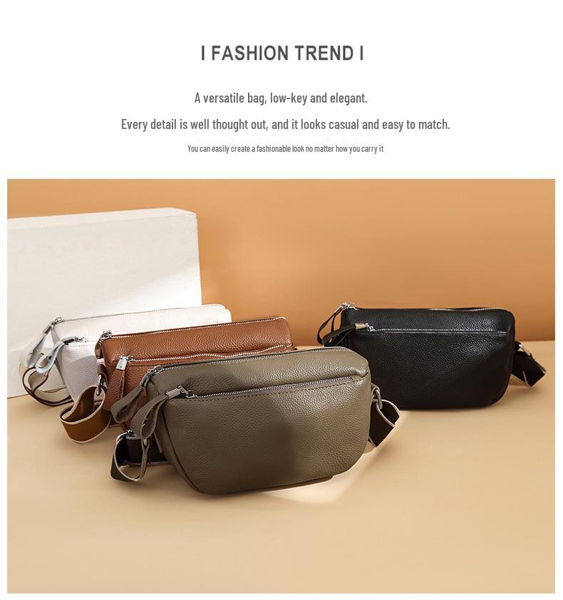 Women's Genuine Leather Large Capacity Handbag - Fashionable Crossbody and Shoulder Bag