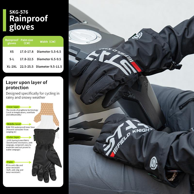 Winter Summer Raincoat Gloves Cover Waterproof Non-slip Motorcycle Cycling Rainproof Gloves New Men Women Riding Gears Equipment XS