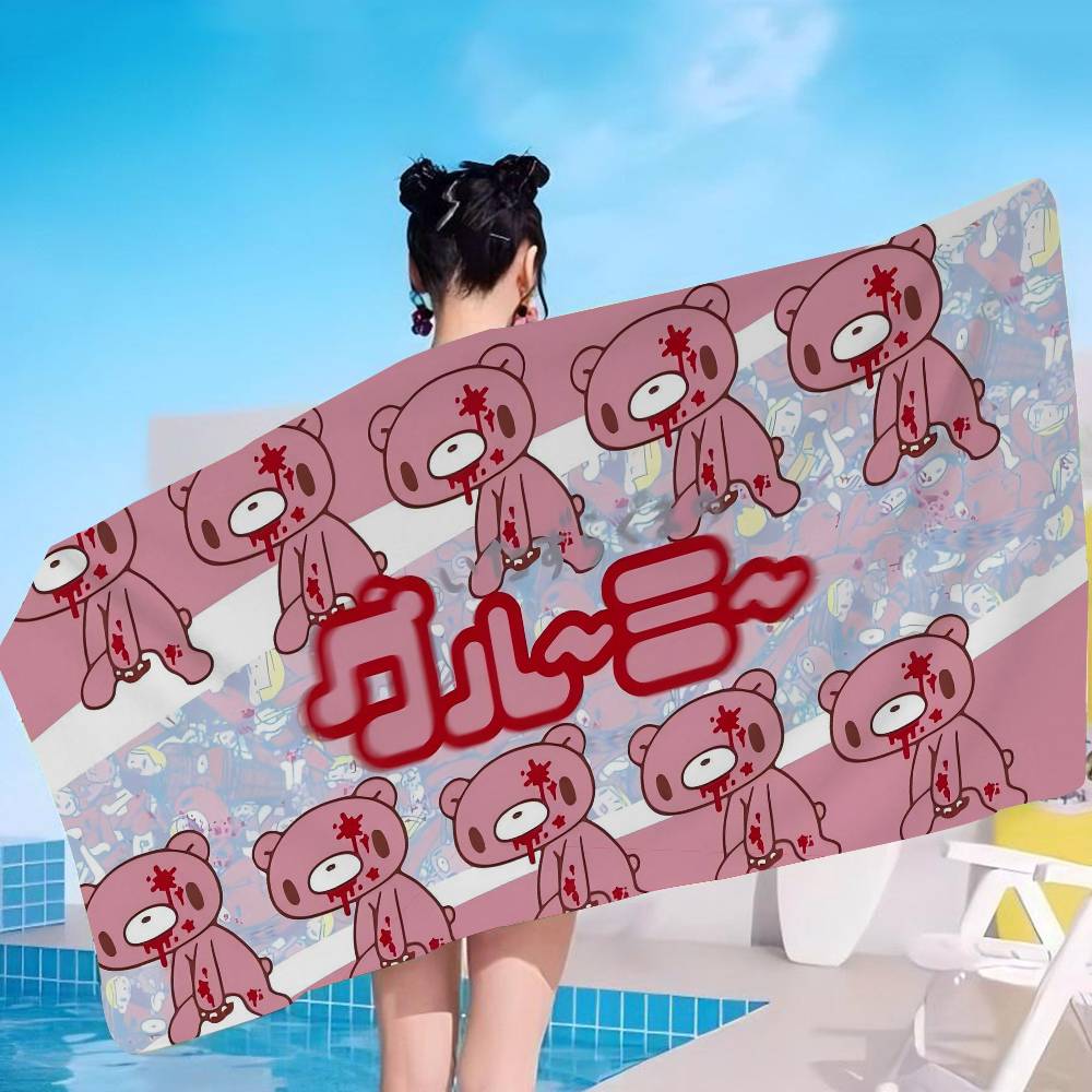 Cartoon G-gloomy Bear Großes Mikrofaser Strandtuch Schnelltrocknendes Handtuch Sandstrandtücher Poolhandtuch für Reise Schwimmbad Yoga