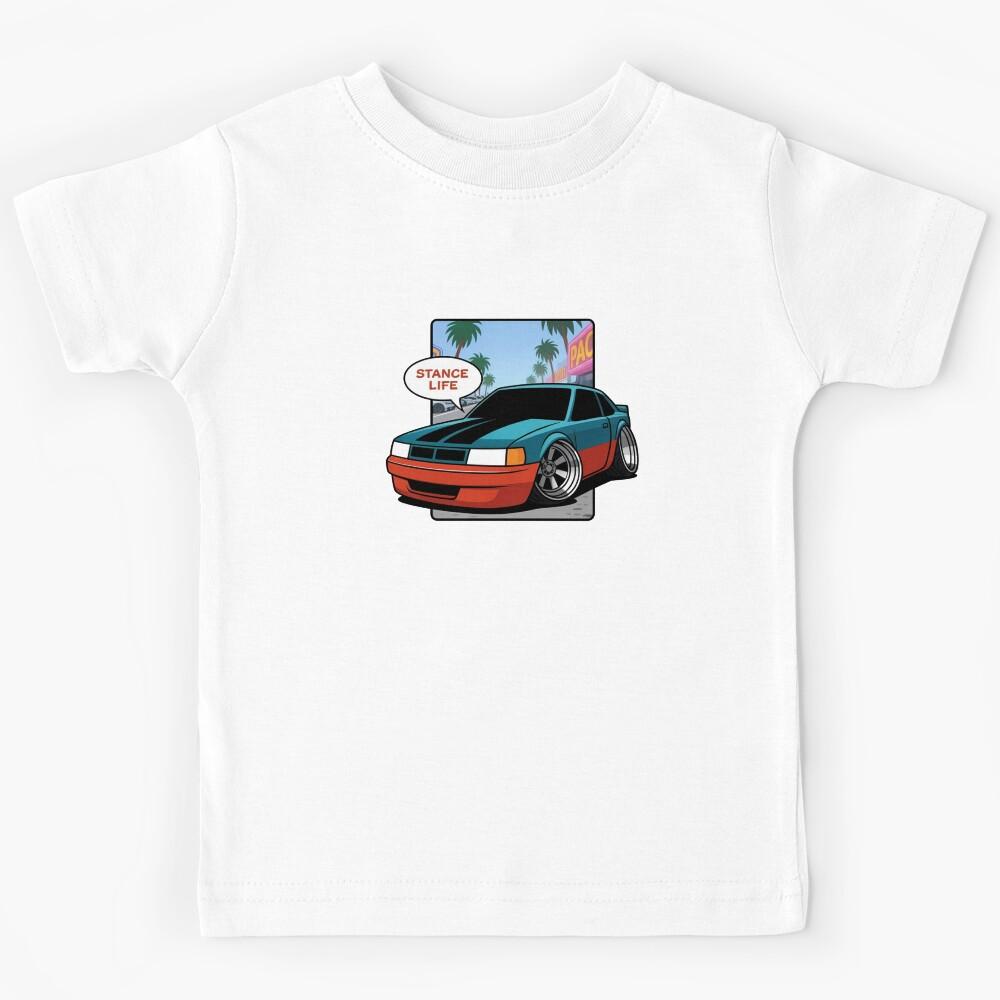 Stance Life Slammed Car Cartoon Art Kids T-Shirt 140